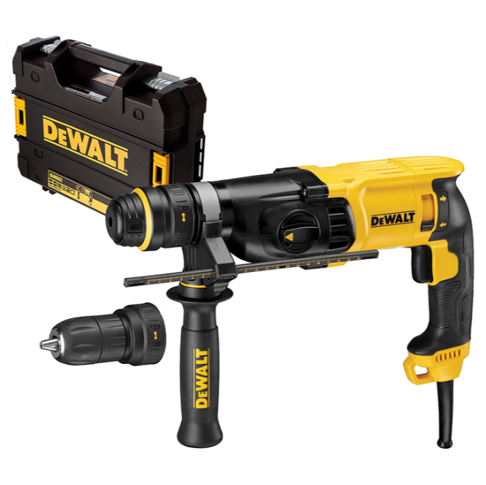 Електрически перфоратор DeWALT D25134KP-QS, 800 W, SDS-Plus, 2,8 J, с бързосменяем патронник / D25134KP-QS Електрически перфоратор DeWALT D25134KP-QS, 800 W, SDS-Plus, 2,8 J, с бързосменяем патронник / D25134KP-QS